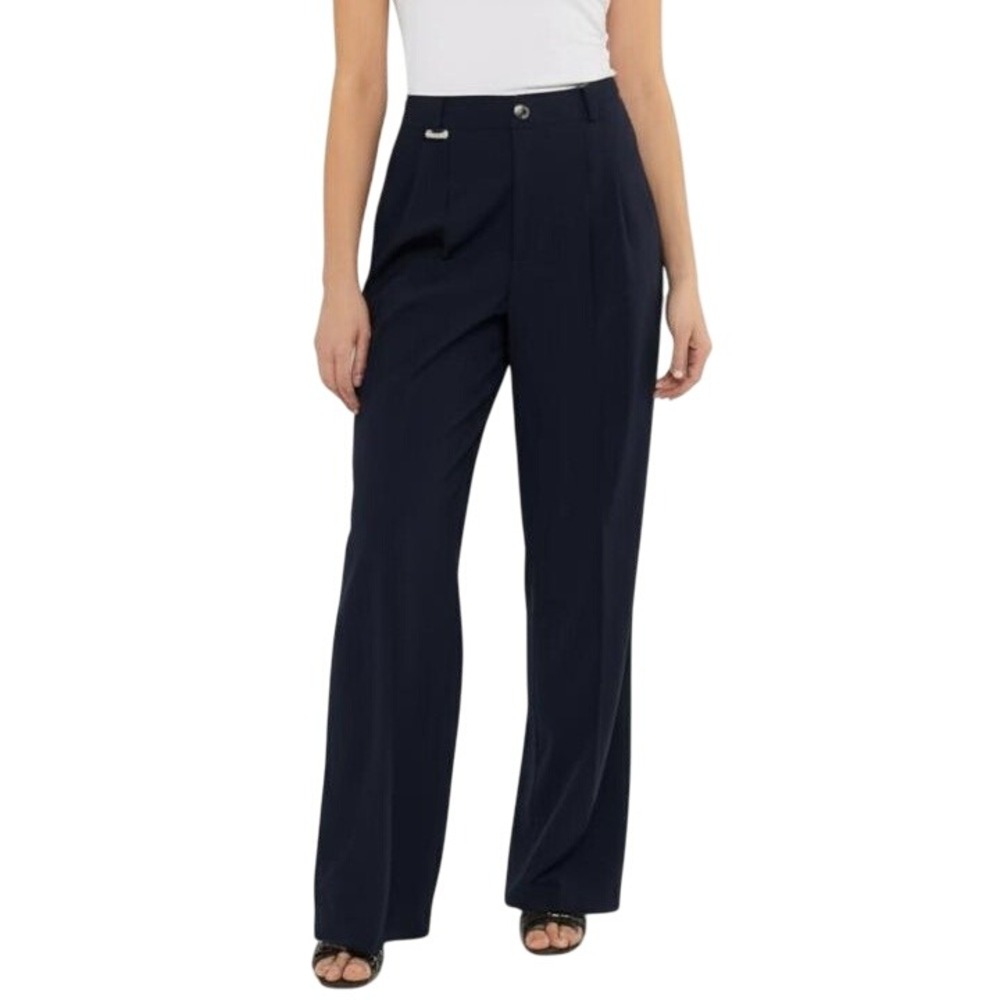 Ashini Trouser Dress Pants Black High Rise Pleated Tailored Professional Classic